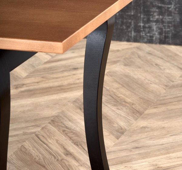 WINDSOR extension table, color: dark oak/black DIOMMI V-PL-WINDSOR-ST-C.DĄB/CZARNY