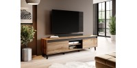 TV stand NORD II votan oak/antracyt/black
