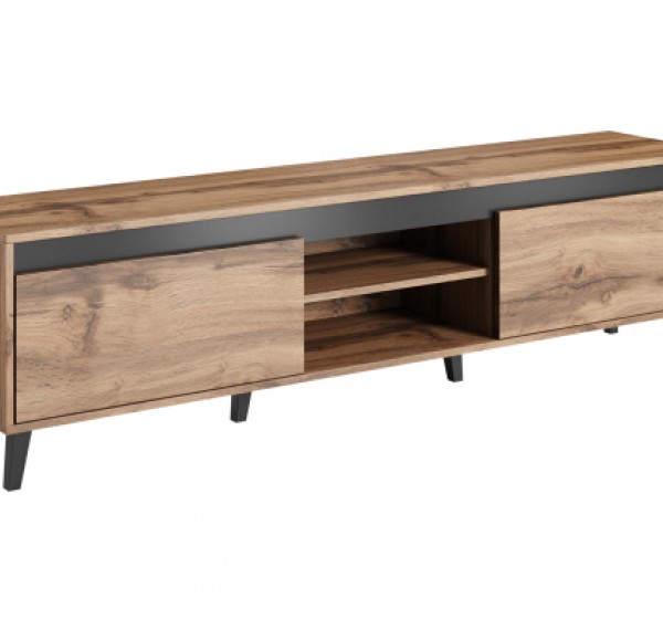 TV stand NORD II votan oak/antracyt/black