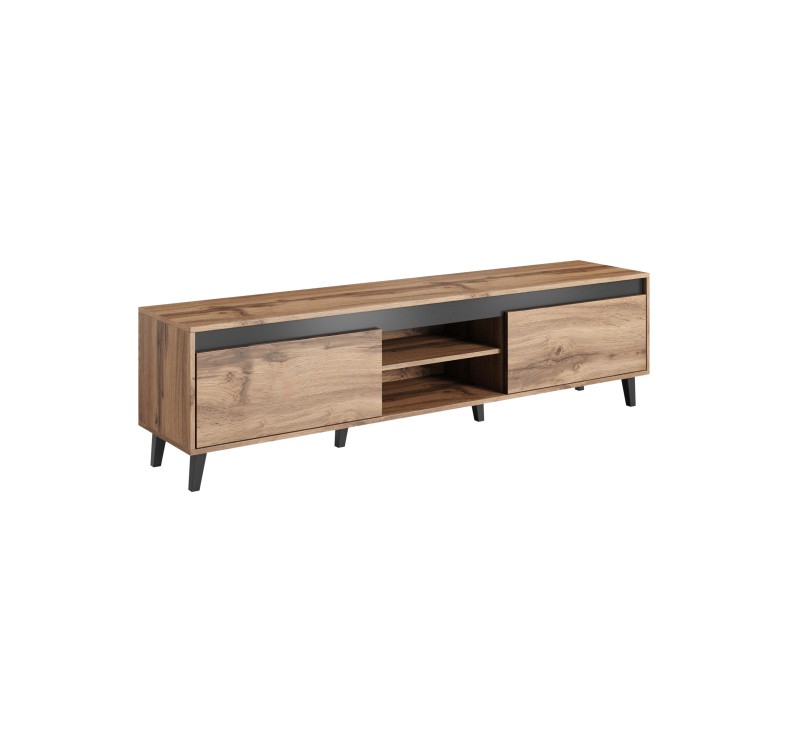 TV stand NORD II votan oak/antracyt/black