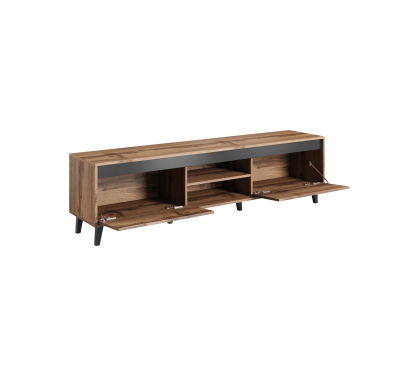 TV stand NORD II votan oak/antracyt/black