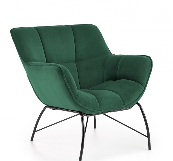 BELTON leisure chair color: dark green