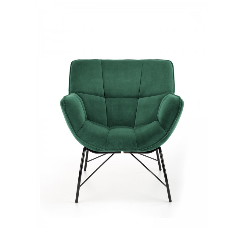 BELTON leisure chair color: dark green