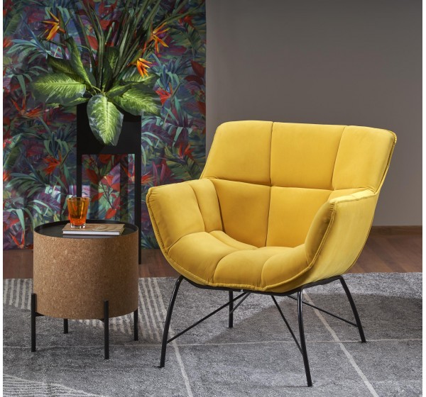 BELTON leisure chair color: yellow