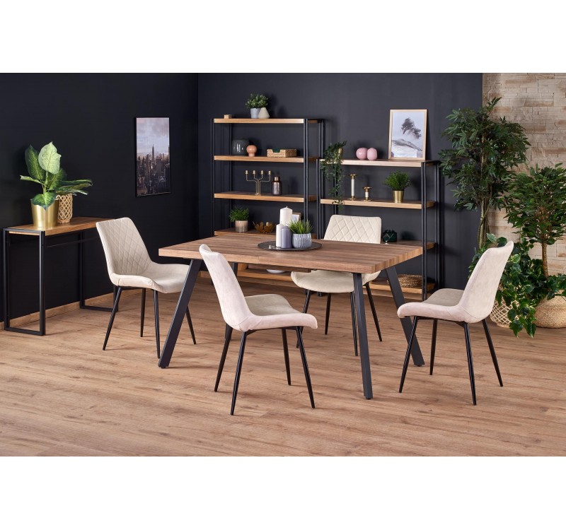 BERLIN extension table, walnut / black
