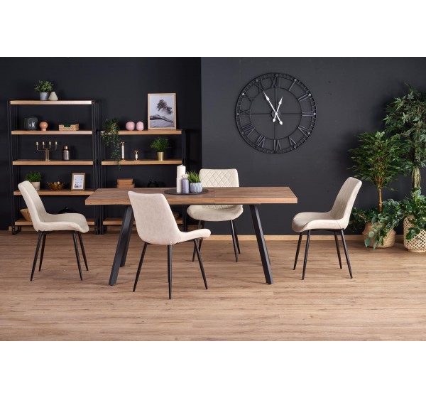 BERLIN extension table, walnut / black