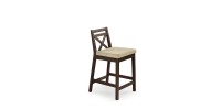 BORYS LOW bar stool, color: dark walnut / Lars 07