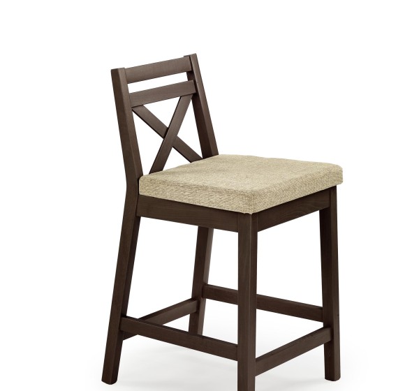 BORYS LOW bar stool, color: dark walnut / Lars 07