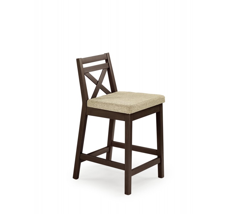 BORYS LOW bar stool, color: dark walnut / Lars 07
