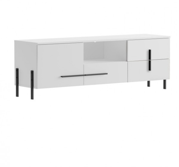 JUSTINE TV stand white/ white hg