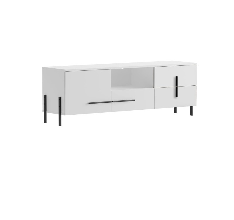 JUSTINE TV stand white/ white hg
