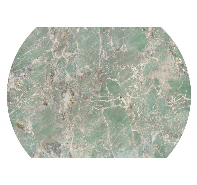 GIOVANI round table, green marble / black