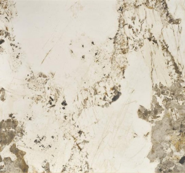 HILARIO extension table, white marble / black