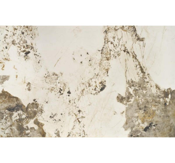 HILARIO extension table, white marble / black