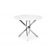 RAYMOND 2 table, white marble / silver