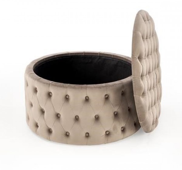 NUNEZ pouffe color: beige