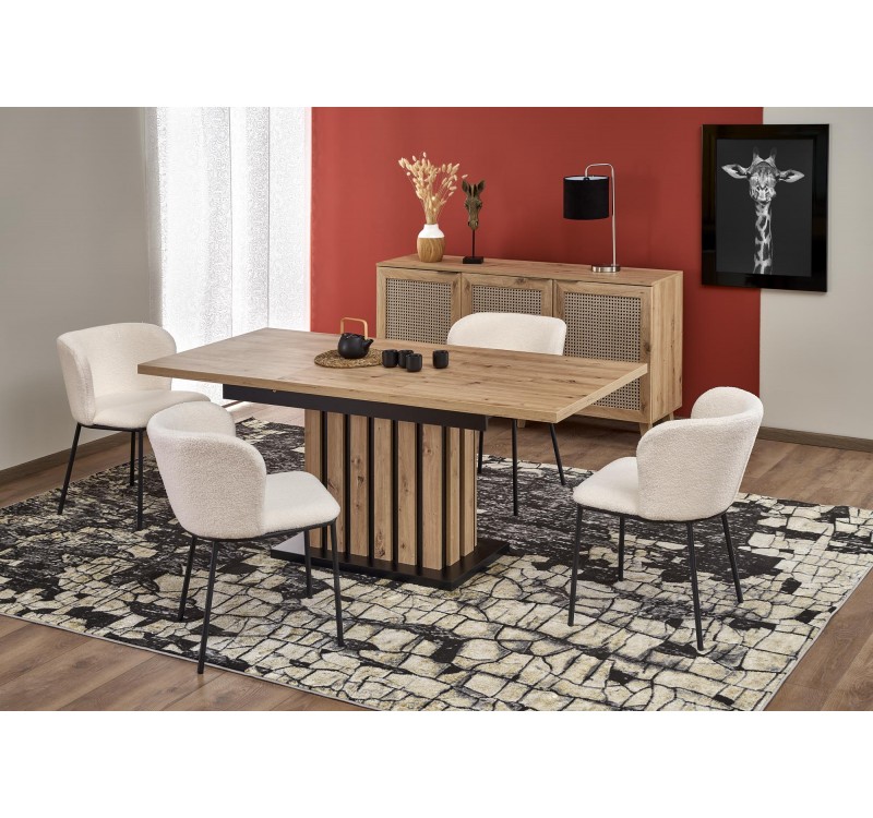 LAMELLO extension table, artisan oak / black