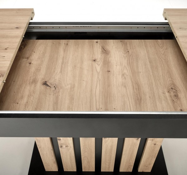 LAMELLO extension table, artisan oak / black