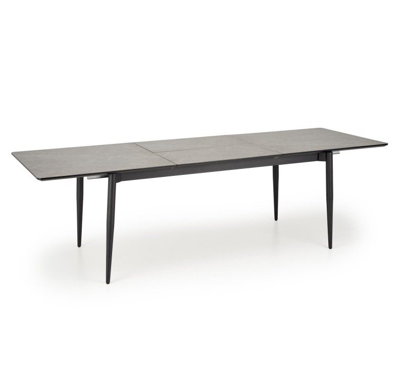 CHARLES table grey marble / black