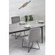 CHARLES table grey marble / black