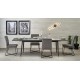 CHARLES table grey marble / black