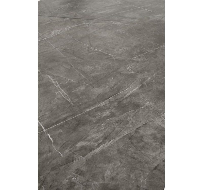 CHARLES table grey marble / black
