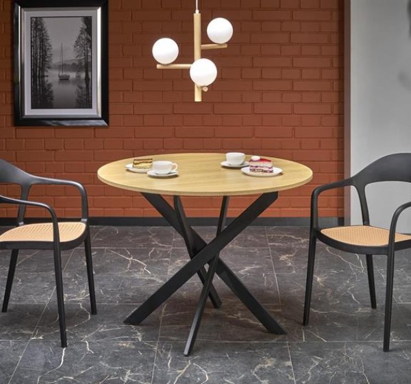 EDGAR table, top - golden oak, legs - black