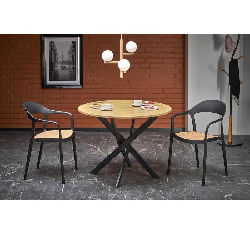 EDGAR table, top - golden oak, legs - black