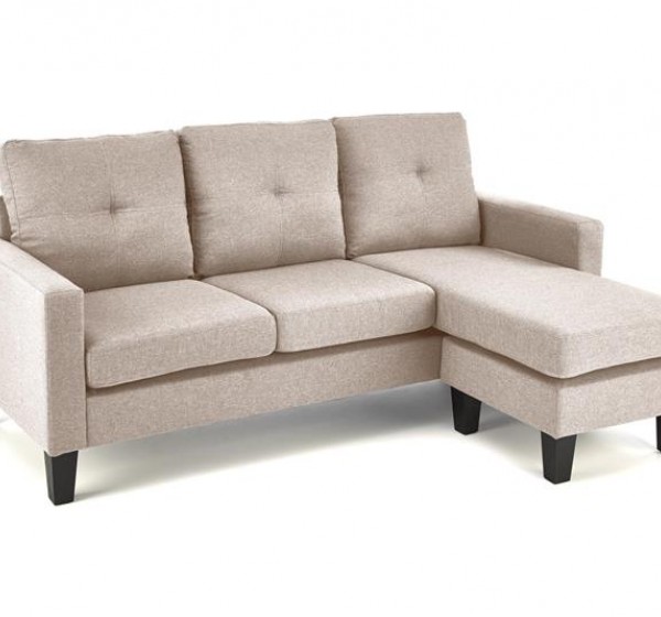 GERSON sofa with ottoman, color: beige