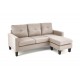 GERSON sofa with ottoman, color: beige