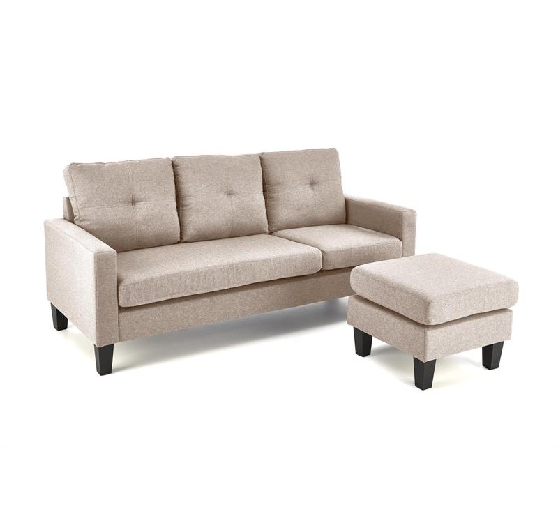 GERSON sofa with ottoman, color: beige