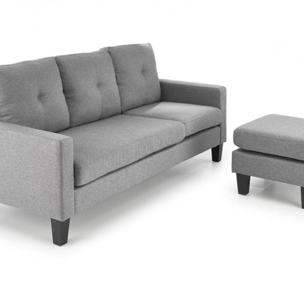 GERSON sofa with ottoman, color: grey
