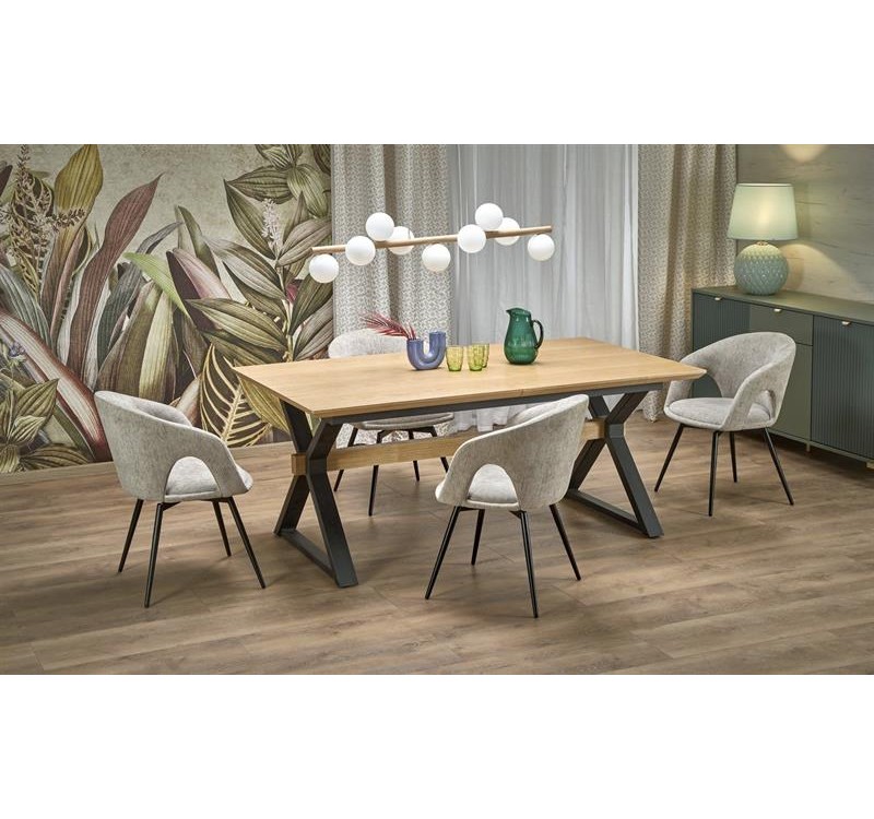 HENRY table, natural / black