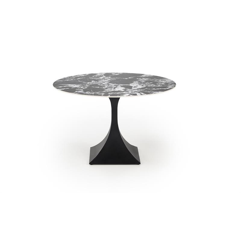 MANUEL round table, black marble / black