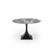 MANUEL round table, black marble / black