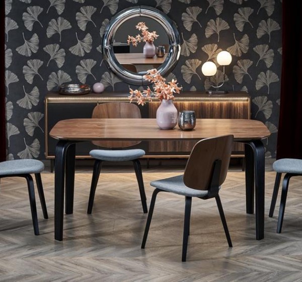 PEDRO table walnut / black