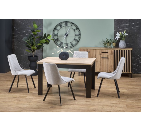 BAGIO extension table, atisan oak / black