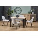 BAGIO extension table, atisan oak / black