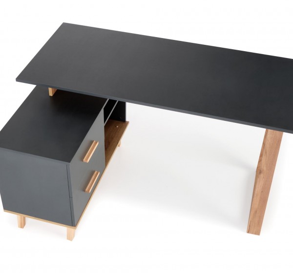 SERGIO XL, desk, anthracite matt - wotan oak
