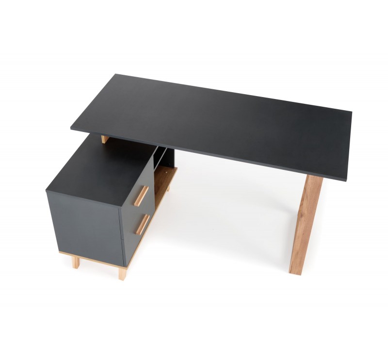 SERGIO XL, desk, anthracite matt - wotan oak