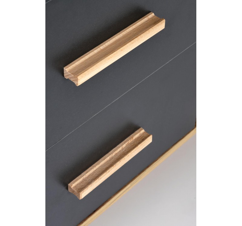 SERGIO XL, desk, anthracite matt - wotan oak