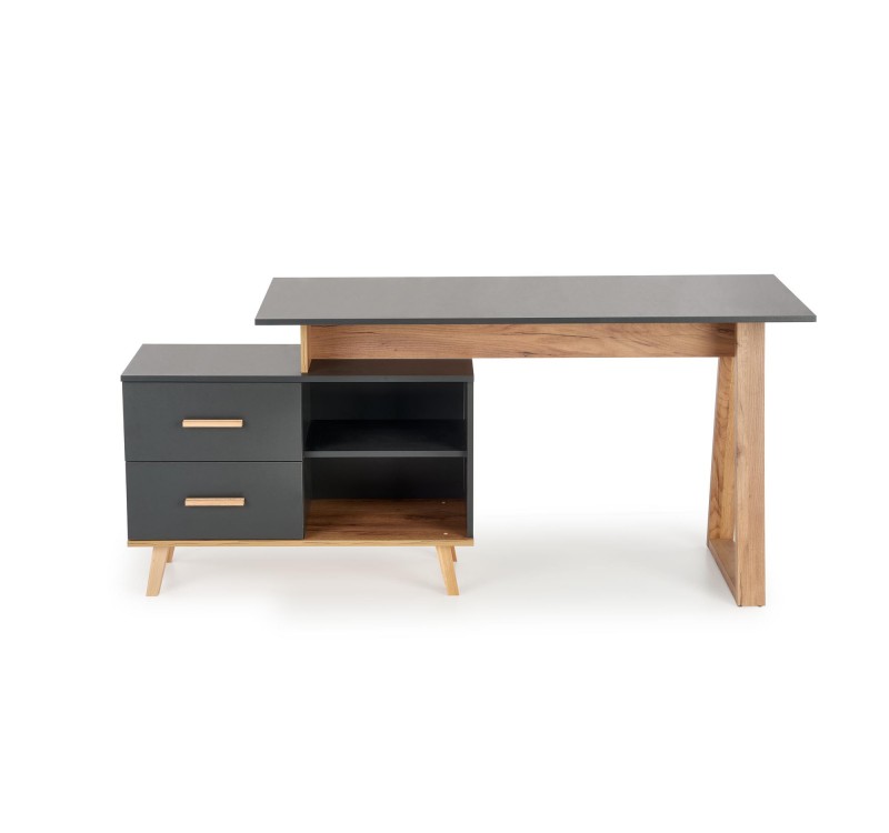 SERGIO XL, desk, anthracite matt - wotan oak