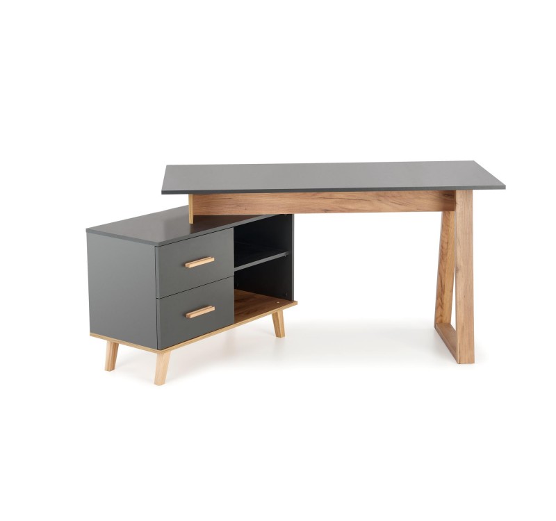 SERGIO XL, desk, anthracite matt - wotan oak