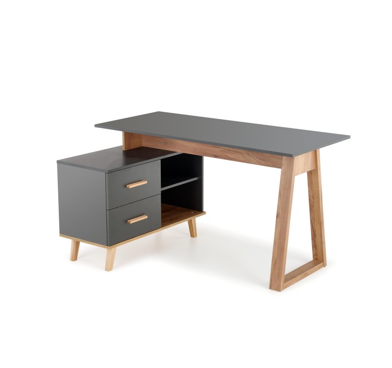 SERGIO XL, desk, anthracite matt - wotan oak