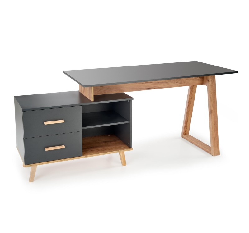 SERGIO XL, desk, anthracite matt - wotan oak