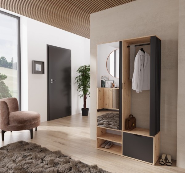 MILO hallway waredrobe artisan/black