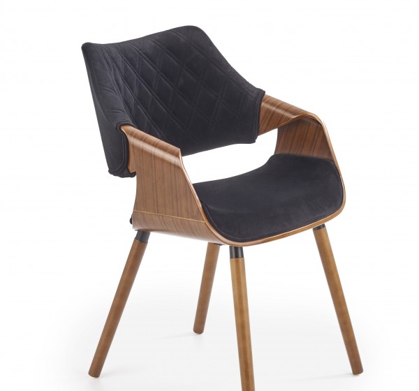 K396 chair, color: walnut / black