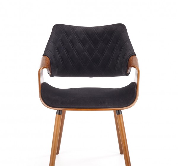 K396 chair, color: walnut / black