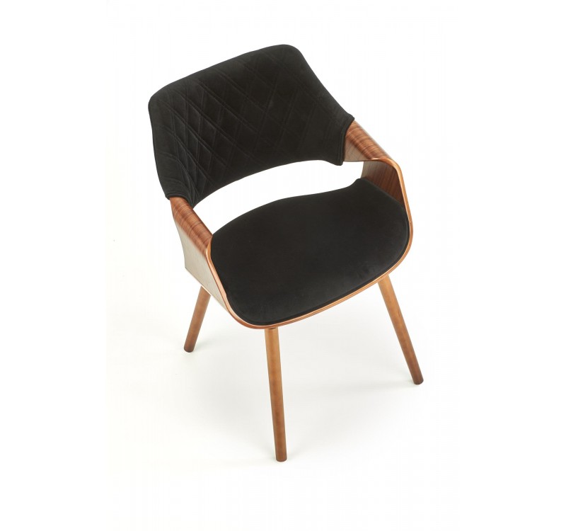 K396 chair, color: walnut / black