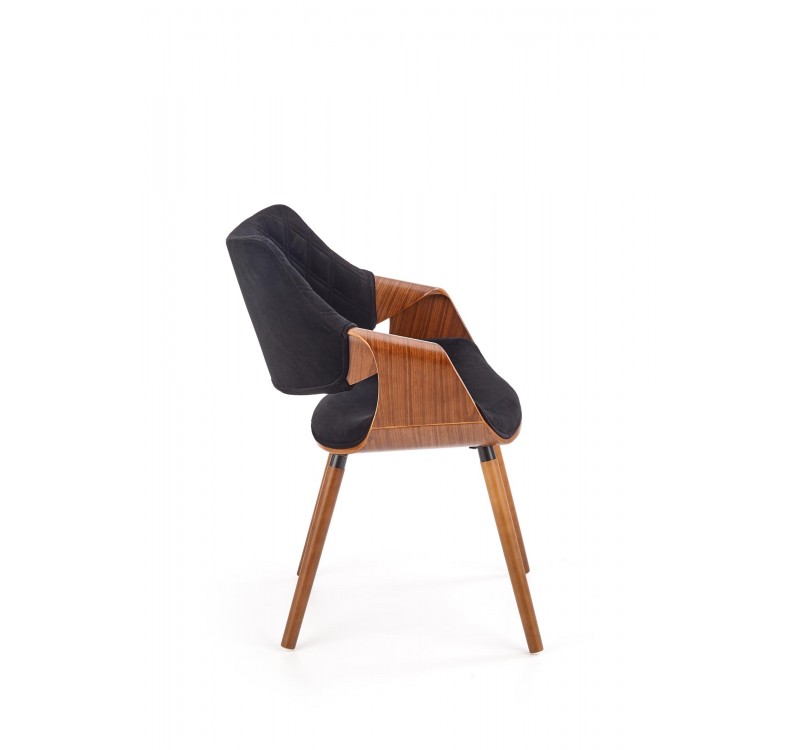 K396 chair, color: walnut / black